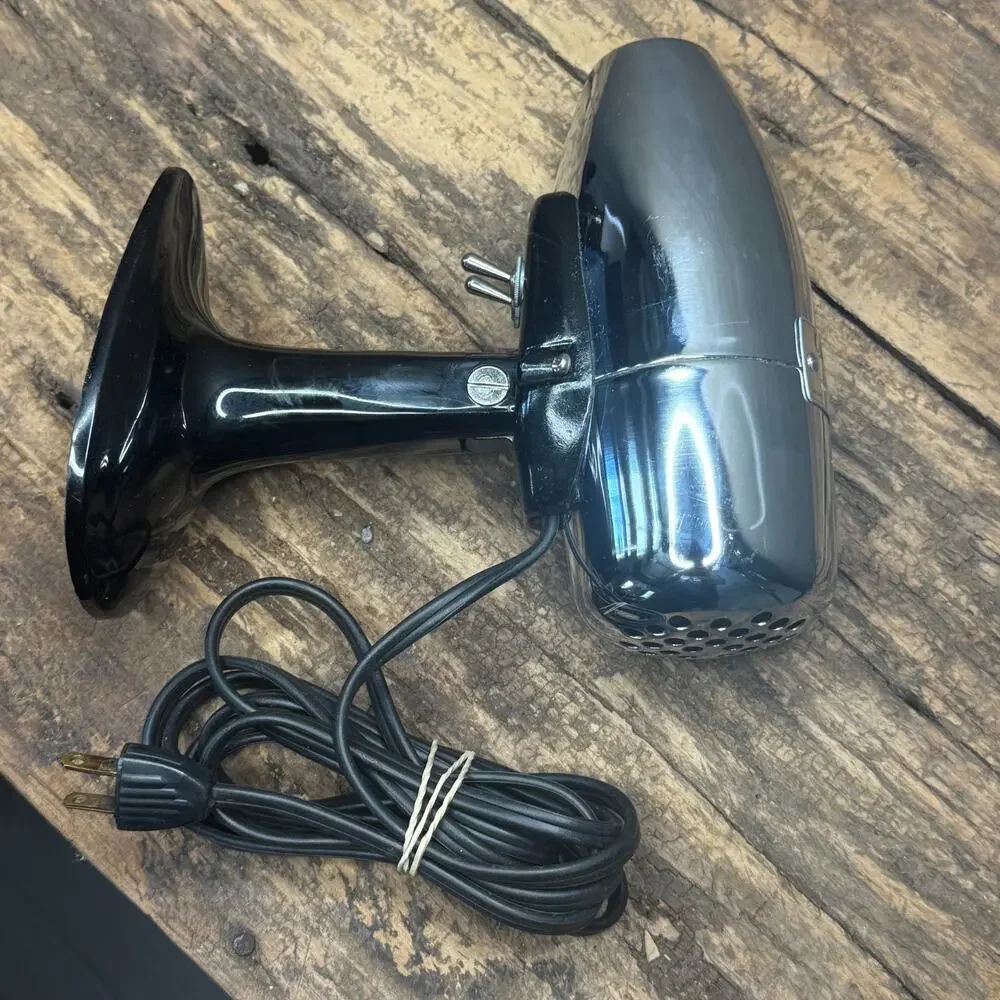 Vintage 1950s Oster MR Airjet Hair Dryer Model 202 Chrome Pedestal Stand Works